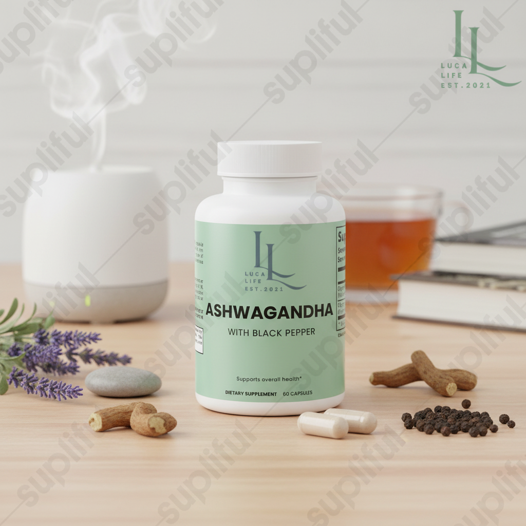 Ashwagandha with Luca Life Logo