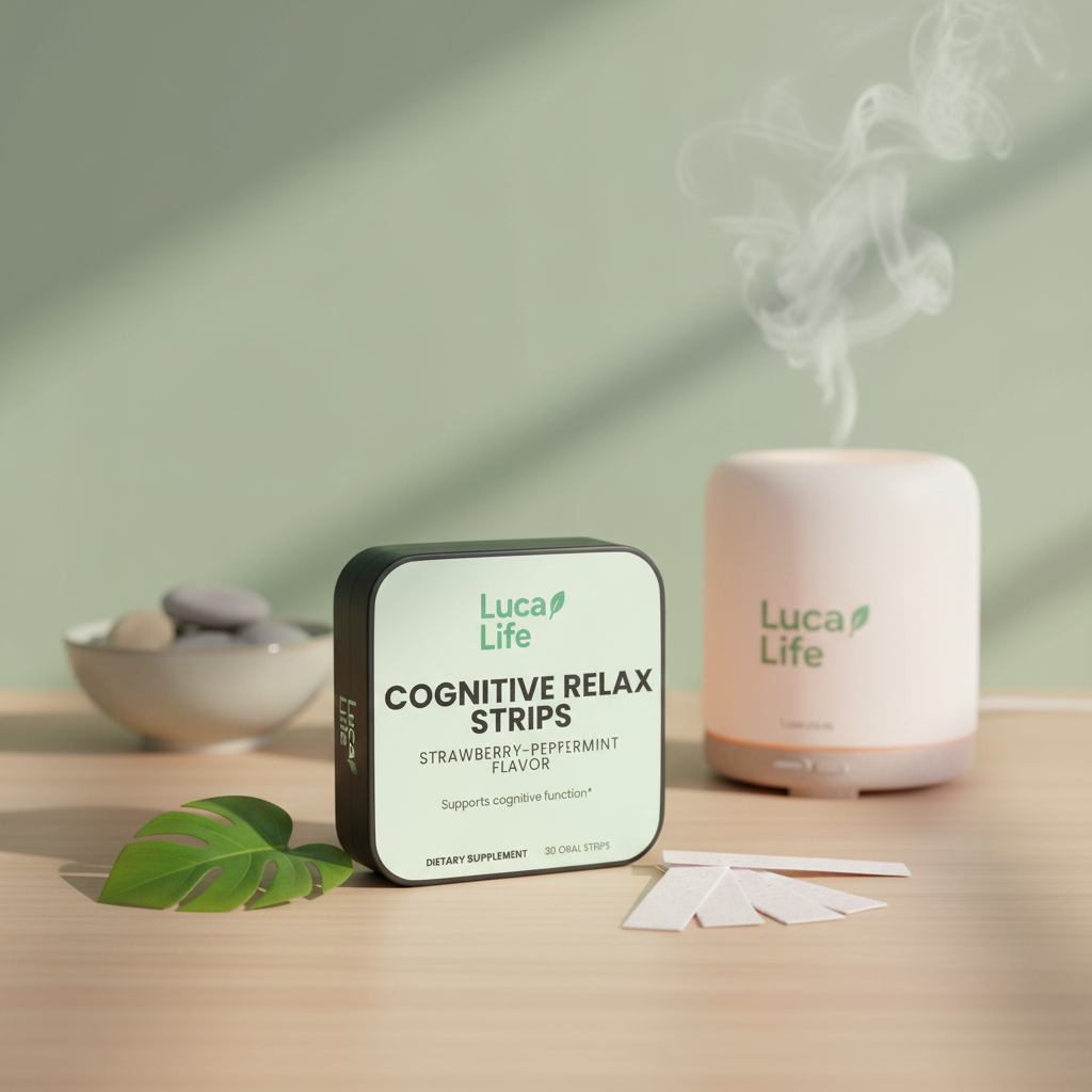 Cognitive Relax Strips with Luca Life Logo